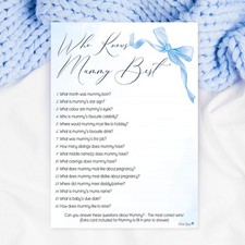 Baby shower game - baby, knows