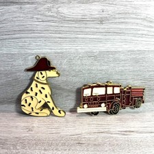 Vintage Fire Truck & Dalmatian