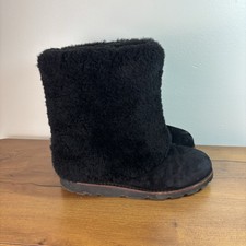 UGG Maylin Black Pull On Sheepskin Shearling Cuff Boots 3220 Womens Size 7