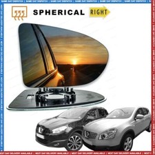 For Nissan Qashqai Right Driver wing mirror glass 2006-2013 off side Heated
