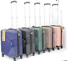 55x40x23cm 4 Wheel Suitcase Hard Shell Carry On Cabin Bag Trolley Hand Luggage