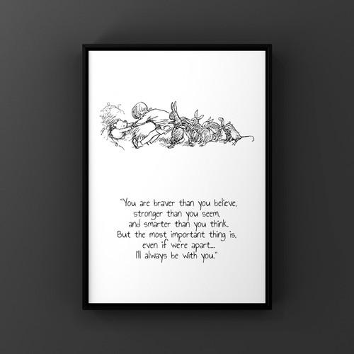 Winnie the pooh art print - the,