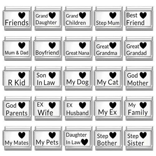 9mm love family italian - love,