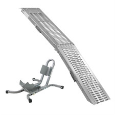 KCT MOTORCYCLE FRONT WHEEL CHOCK AND VEHICLE LOADING RAMP HEAVY DUTY SUPPORT