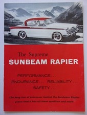 SUNBEAM RAPIER orig 1959 UK Mkt Racing Successes Publicity Brochure