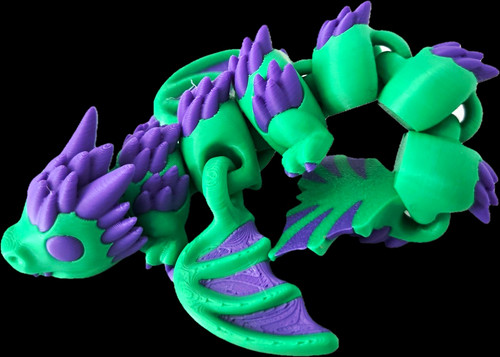 Printed dragon ornament - printed,