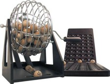 Metal abacus + wooden marking table game LOTTO BINGO + 90 Numbers cards