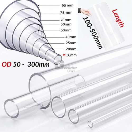 Clear plastic perspex tube 100 - perspex,