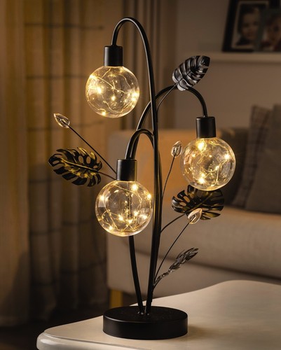 Golden lily globe table - globe, lamp