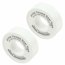 PTFE PLUMBING PLUMBERS White PTFE Tape x2 Threaded Seal Fitting Water 12mm x 12m