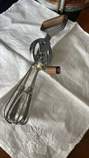 Prestige Stainless Steel Egg Beater Wire Hand Whisk Wood Handle Original Vintage