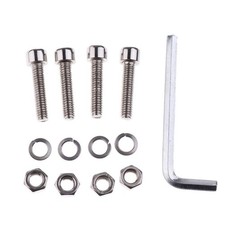 2x 40-81mm Tube Bull Roll Bar Antenna Spot Light Mount Bracket black/sliver