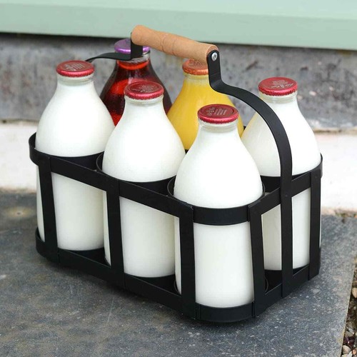 Milk bottle holder - bottle, metal
