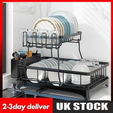 2 Tier Dish Drainer Rack with