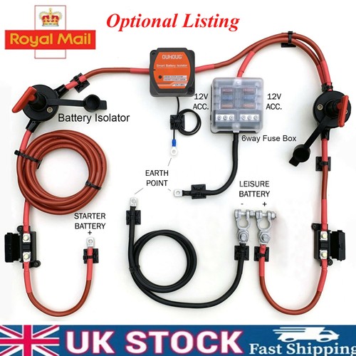 Split charge relay kit - split,