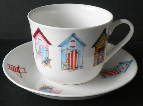 Beach hut bone china - bone,