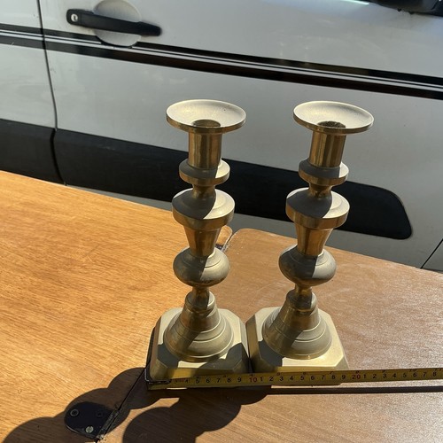 Brass candle sticks inches - candle, 10