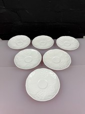 Wedgwood Strawberry & Vine Replacement Coffee Espresso Saucers 12.4 cm Set of 6