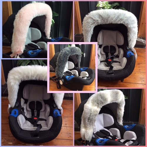 Fluffy faux fur car seat - fluffy,