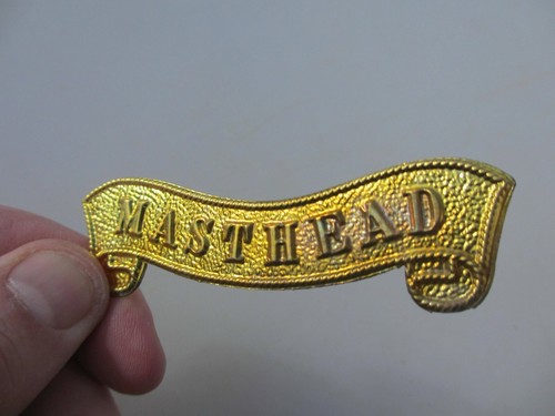 Brass boat masthead - brass, plaque