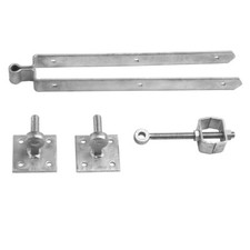 Gate Hangers Adjustable Heavy Duty Fixing Set Band For 76mm 3" Posts Galvanised