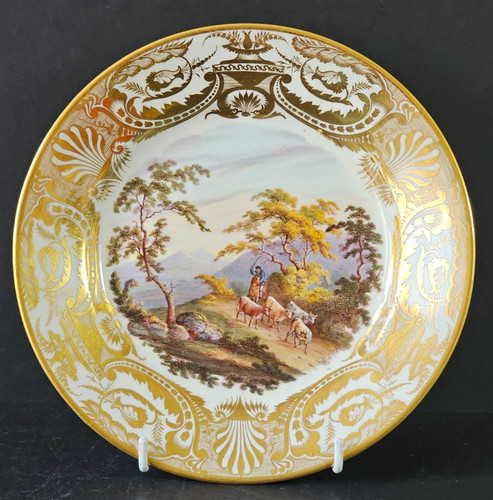 Antique derby plate - antique,