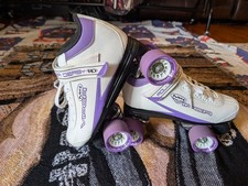 Roller Derby M4 Viper Quad Skates Womens White/Purple Size US8 / UK6 / EU39