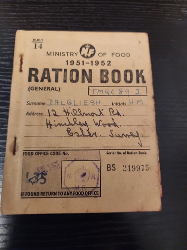 Ration book 1951 - book, 1952
