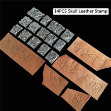 14Pcs Skull Leather Stamp Set