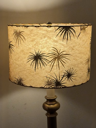 Vtg fiberglass lamp shade drum - fiberglass,