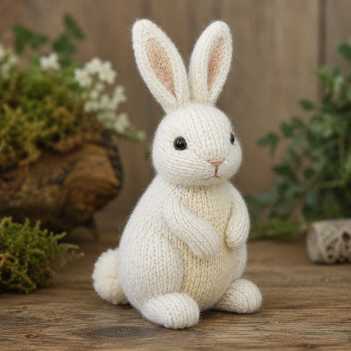 Realistic white bunny - realistic,