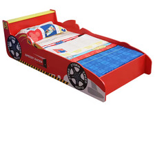 Toddler Bed Cars Speed Kids Junior Bed - Christmas Gift, Wooden, Red