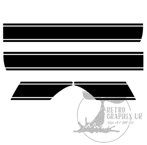 Scooter side panel - panel, stripes
