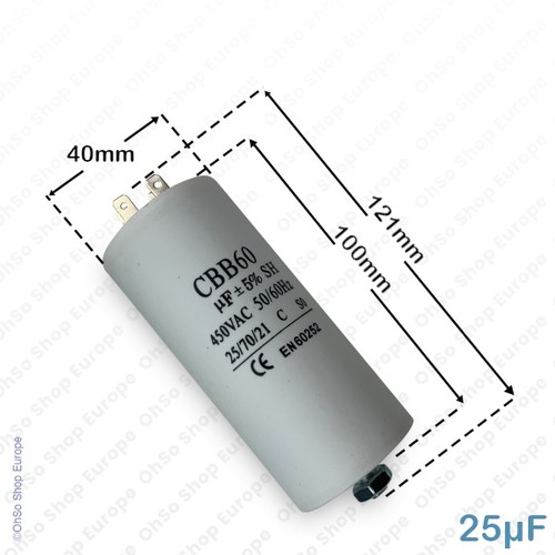 Universal 25uf capacitor cbb60 - universal,