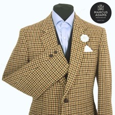 Harris Tweed Jacket Blazer 40R Dogtooth Windowpane Check Hacking Hunting Mens