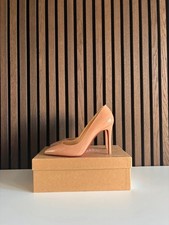Christian Louboutin Pigalle 100 Nude Patent  Court Heels Shoes Size Uk 4 Eu 37
