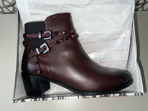 Moda pelle milli - in, burgundy