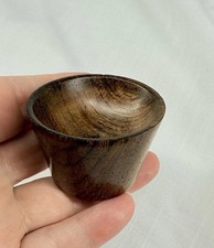 Rare Eva Zeisel Mini Cup Salisbury Artisans Black Walnut Signed Mid-Century