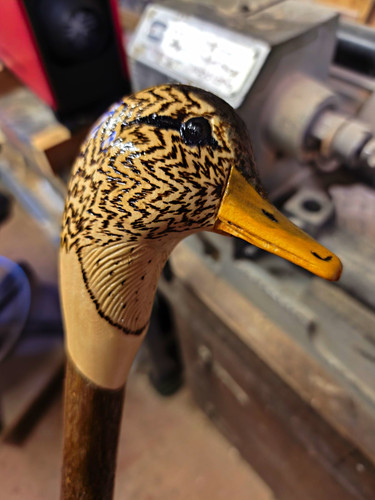 Wood brown walking stick - brown,