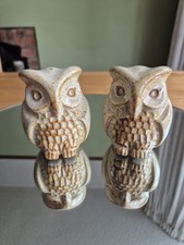 Vintage Pottery Owl Salt and