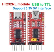 FT232 FT232RL FTDI USB 3.3V 5.5V to TTL Serial Adapter Module Type-C / Mini USB