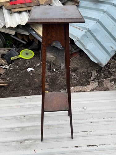 Vintage wooden plant stand - plant,