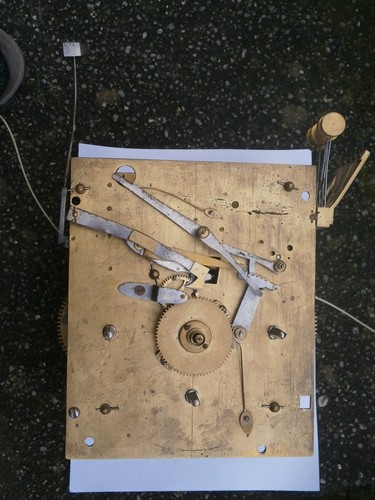 Train bell longcase clock - bell,