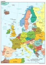 Giant Map of Europe Wall Art
