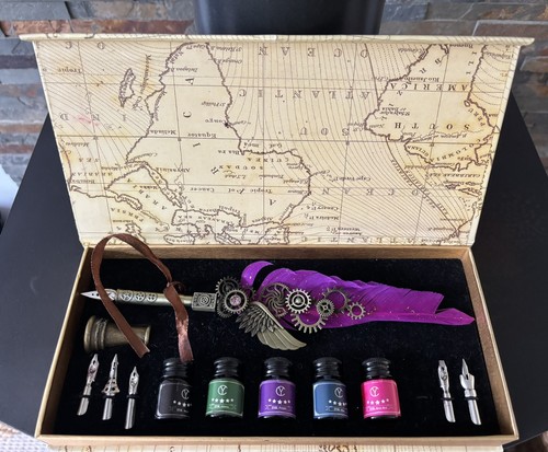 Feather quill calligraphy set - feather,
