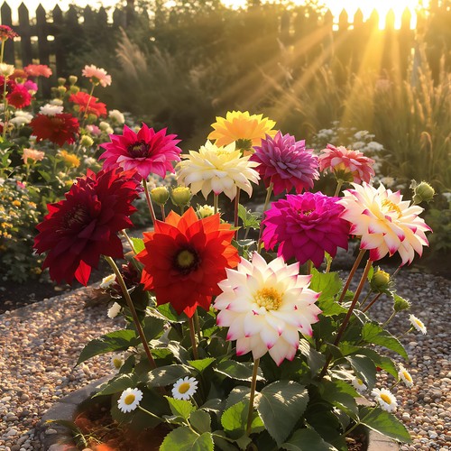 Mega dahlia tubers unwin mix - mega,