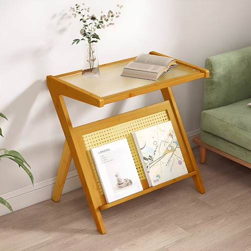 Bamboo end table - table,