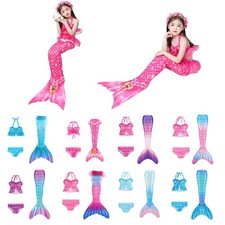 3Pcs Girls Mermaid Tail