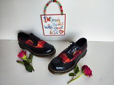 Dr Martens x Marni 1461 patent wingtip tartan black red shoes UK6.5 US8.5 EU40