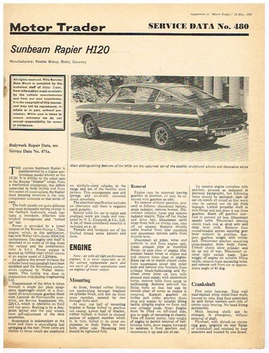 Sunbeam rapier h120 - rapier,